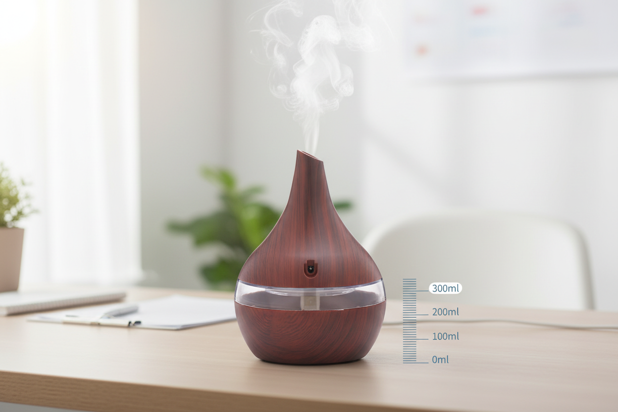 Wood Grain Aroma Diffuser & Cool Mist Humidifier USB Essential Oil Diffuser for Home, Office & Bedroom