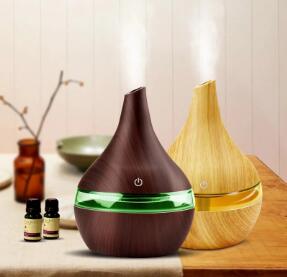 Wood Grain Aroma Diffuser & Cool Mist Humidifier USB Essential Oil Diffuser for Home, Office & Bedroom