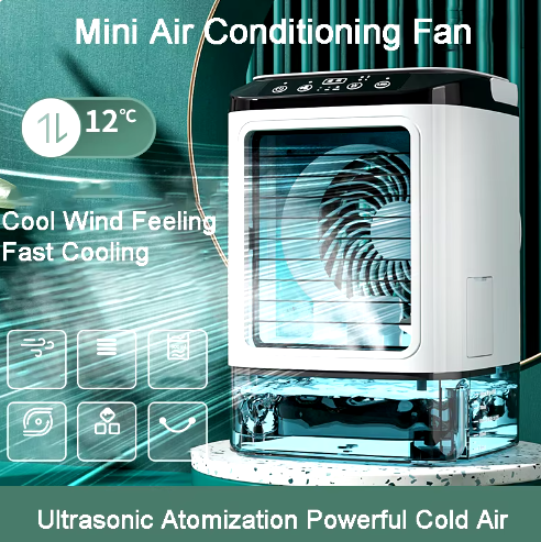 Portable Mini Air Cooler with Humidifier USB Cooling Fan for Home, Office & Bedroom